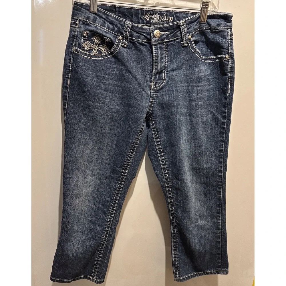 Love Indigo Premium Capris‎ Size 10 Rise 9